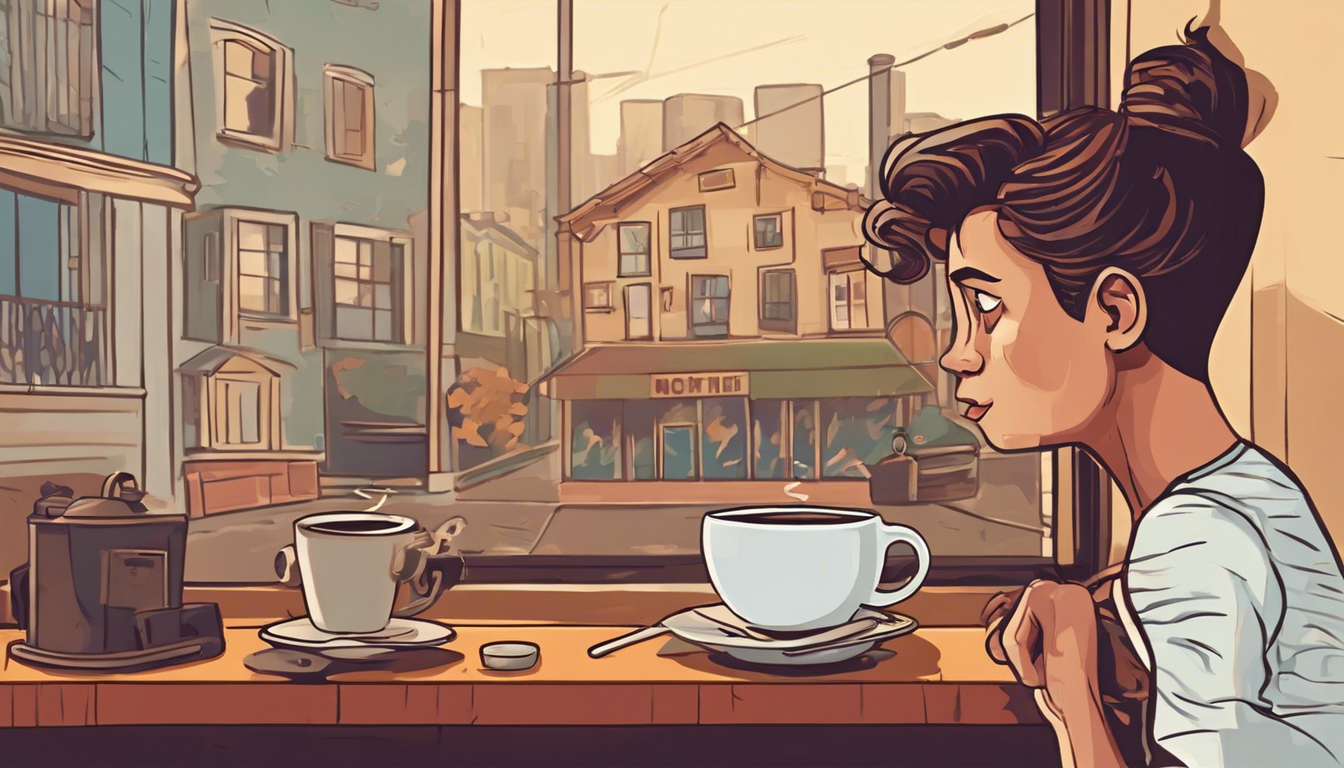 découvrez qui est le mystérieux voisin de cet amateur de café et comment une œuvre d'art est devenue sa compagnie matinale.